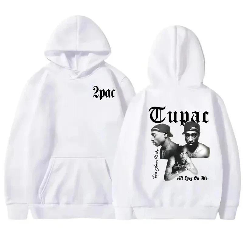 Rapper Tupac 2pac Hoodie Herren und Damen Sportbekleidung Neutraler Hoodie Mode Buchstabenbedrucktes Muster Hip Hop Sportbekleidung Lässig