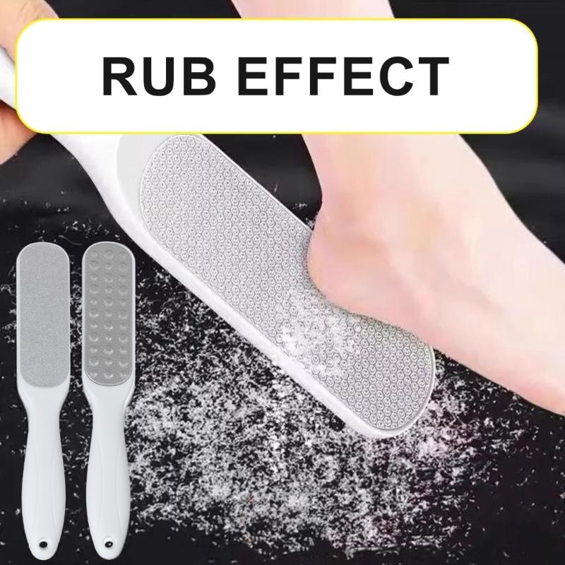 Double Sided Stainless Steel Foot File Dead Skin Remover Pedicure Callus Removal Tool Heel Scraper for Cracked Heels