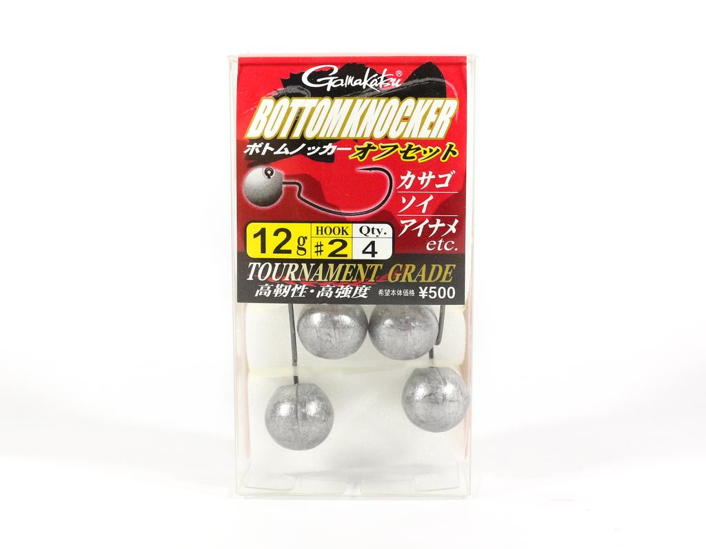 Gamakatsu Jig Head Bottom Knocker Offset 12 Grams Size 2 ,4 Per Pack (9436)