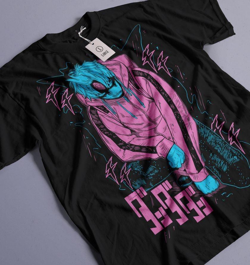 

Evil Eye Anime T-shirt Horror Manga Japanese Anime Girl Hallowen Shirt All Size 3XL