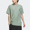 Adidas Wuji Graphic T-shirt With All-over Geometric Print Men Tops Silver Gray Green IA8146