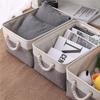Foldable Fabric Storage Baskets, with Handles Linen Wardrobe Storage Rack Home Wardrobe Towel Toys Storage Basket