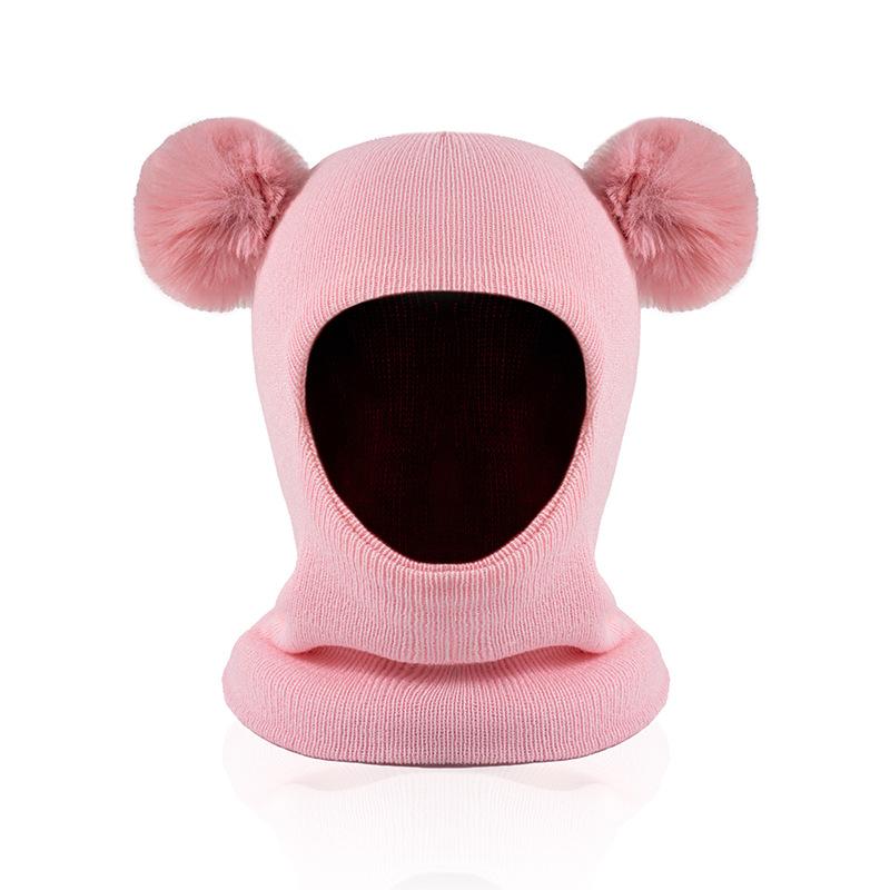 Children's Hat and Scarf Combo, Fleece-Lined, Thickened, Ear Protection, Winter Warm Knitted Hat for Boys and Girls