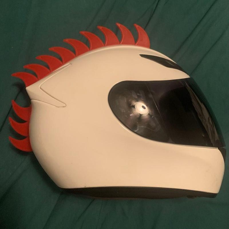 Motorcycle Helmet Decoration Sticker Rubber Saw Blade Accessories for Customizing Helmets Not Included