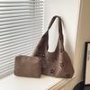 Suede bag women's large-capacity new autumn and winter retro shoulder armpit bag commuter dumpling bag