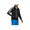 adidas Originals Kleeblatt Streifen Print Buchstaben Reißverschluss Trainingsjacke Herren Oberbekleidung Schwarz HC7133