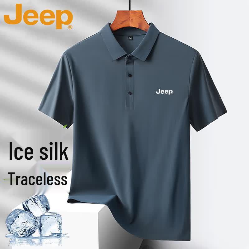 Jeep Men s Summer Ice Silk Polo Shirt 4XL