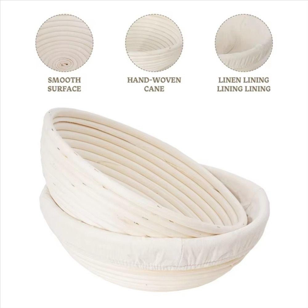 Round Bread Proofing Basket Linen Lining Bread Basket Sourdough Proofing Baske  Bread Making