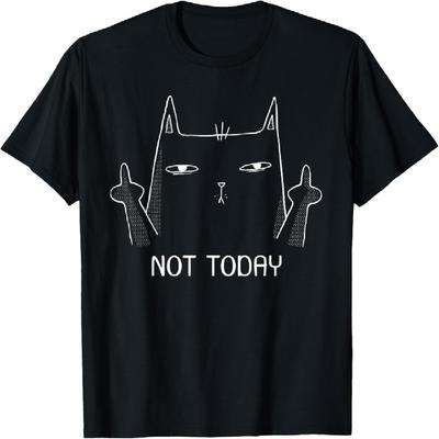Cat Middle Finger Not Today T-Shirt