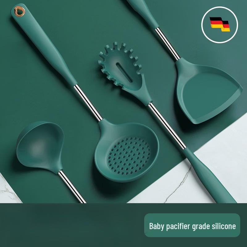 Zhishi Silicone Spatula and Soup Ladle Set