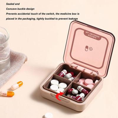 Cutie Portabilă pentru Pastile, Recipient pentru Medicamente, Cutie Zilnică pentru Depozitarea Pastilelor, Mic Organizator pentru Medicamente cu Compartimente, Sigilare, Convenabil
