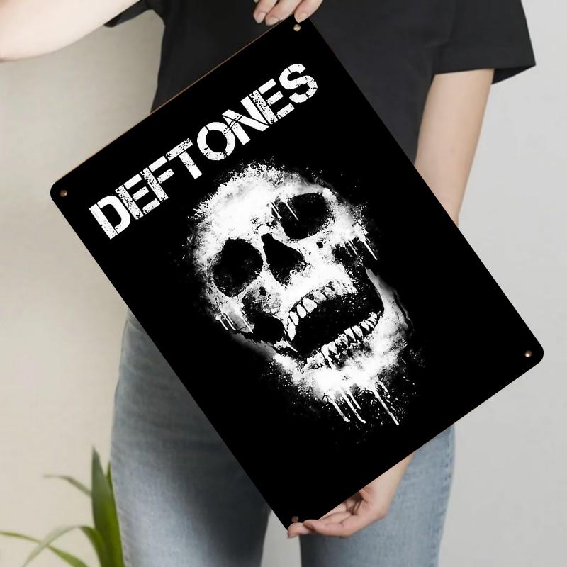 

Deftones Skull Art Metal Wall Decor Customized Rock Band Poster for Home Bar Decoration 20x30cm（7.8x11.8inch）