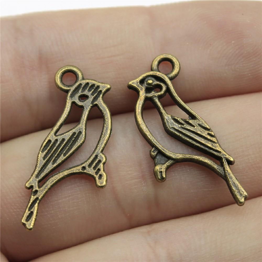 10pcs Charms Fly Bird Antique Bronze Color Pendants Antique Jewelry Making DIY Handmade Craft