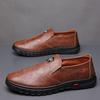 Autumn new men's leather shoes with soft soles and comfortable casual leather shoes