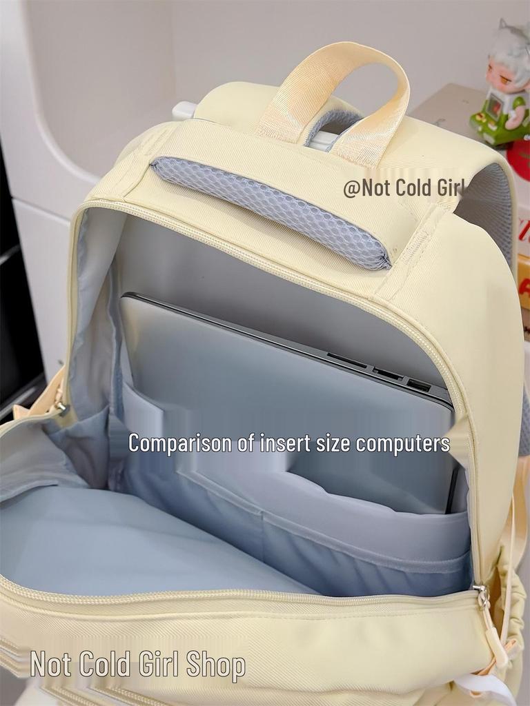 Large Capacity College Style Backpack for Girls - Cute School Bag for Middle & High School Students