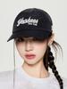 Emelbi Sportive Shiny Unstructured Ball Cap Ny (Black)