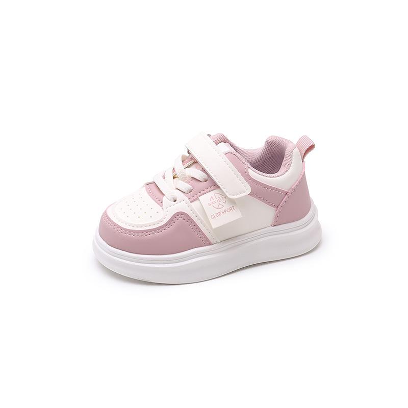 Girls Little White Shoes Spring and Autumn New Little Girl Breathable Children's Board Shoes Autumn Soft-soled Medium Children's Sports Shoes