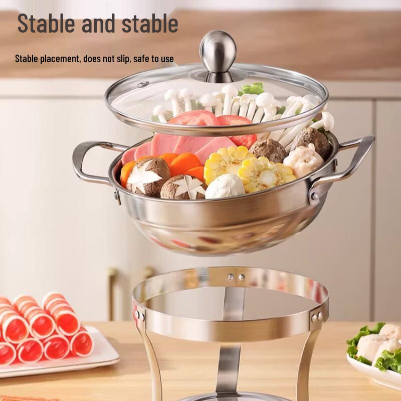 Stainless Steel Personal Hot Pot Alcohol Stove Set
