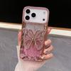 3D Bling Glitter Butterfly Gradient Diamond Phone Case For For Iphone 17 Air 16 1 14 13 12 11 Pro Max Plus Plating Shockproof Cover