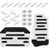 2PCS Non-Slip Car Pedal Covers, Automatic Transmission Gas Pedal Pads Kit, Aluminum Alloy Brake Pedals Set For Car Safety, Universal Replacement