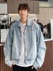 Herren Trendige gewaschene Jeansjacke: Lässig, Attraktiv, Vielseitig, Lässiger Amerikanischer High-Street-Vibe für Frühling & Herbst