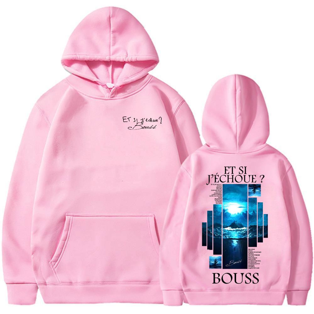 Rapper BoussEt Si J'echoue Album Hoodies Men's Women Hip Hop Fashion Pop Music Sweatshirts Casual Vintage Oversized Pullovers