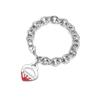 T-Familie Herzförmiges Emaille-Armband: Blaue, Rote, Rosa Herzen, Liebes-Rosenkranz, Runde Perlenkette - Perfektes Valentinstagsgeschenk für Freundin.