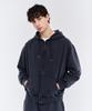 Plaknit Tech Sweat Pigment Zip-Up Hoodie Navy