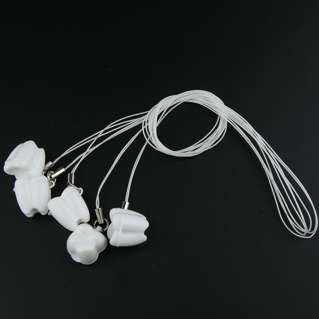 Kids Tooth Box Plastic Tooth Savers Necklace Keepsake Pendant for Children Lost Teeth Storage