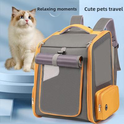 Large Capacity Cat Backpack Breathable Pet Travel Backpack Foldable Shoulder Bag for Cats