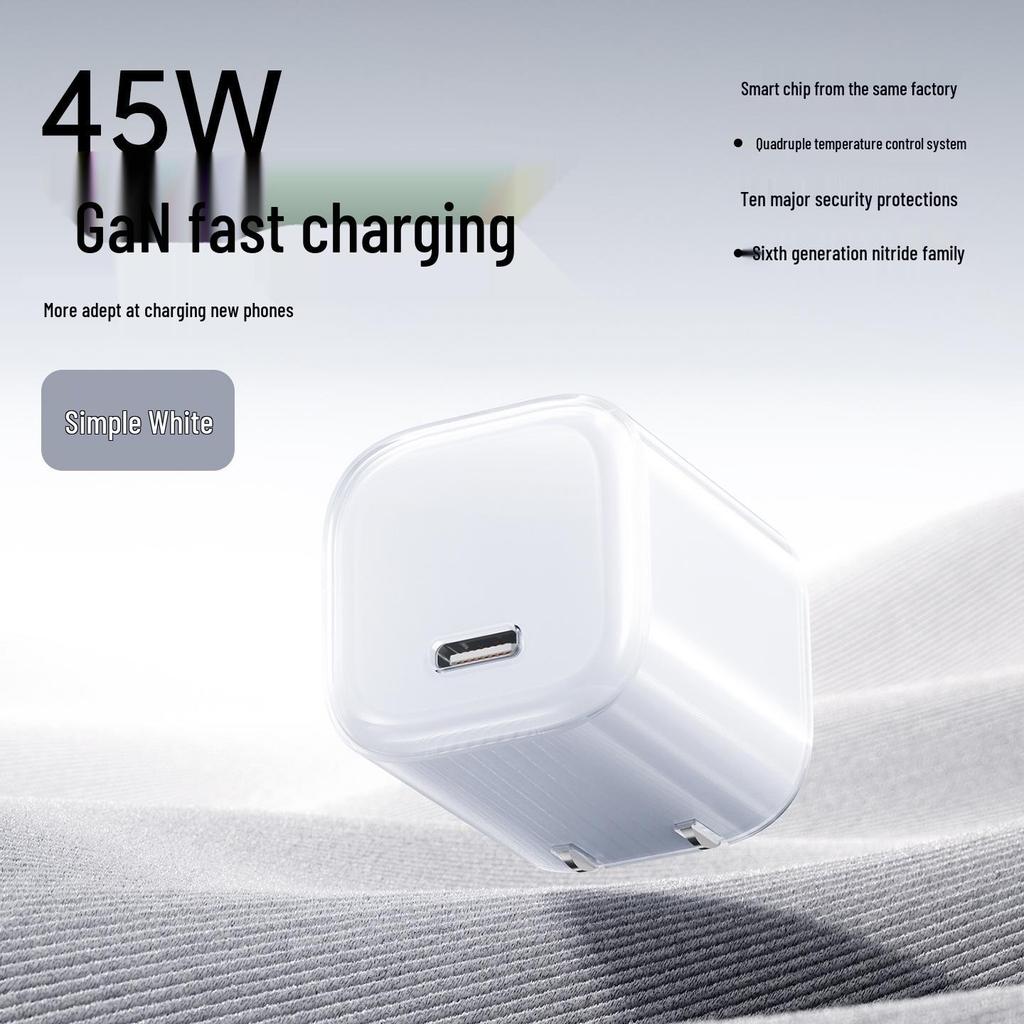 45W Fast Charger for iPhone 16 Pro Max & Apple Devices: 15 Gallium Nitride