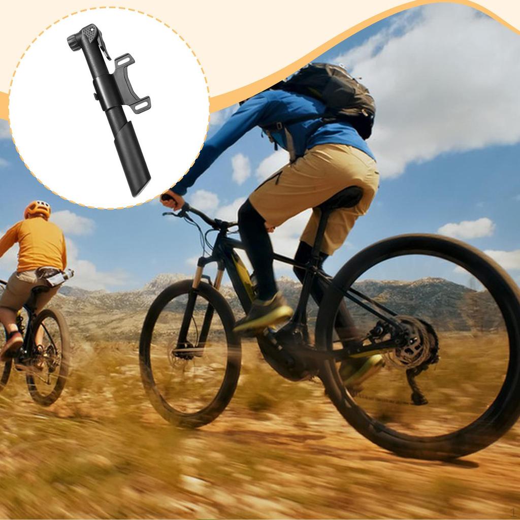 Mini Bike Pump Tyre 80PSI Presta & Household Small Frame Mounted Inflator for Mountain BMX Road