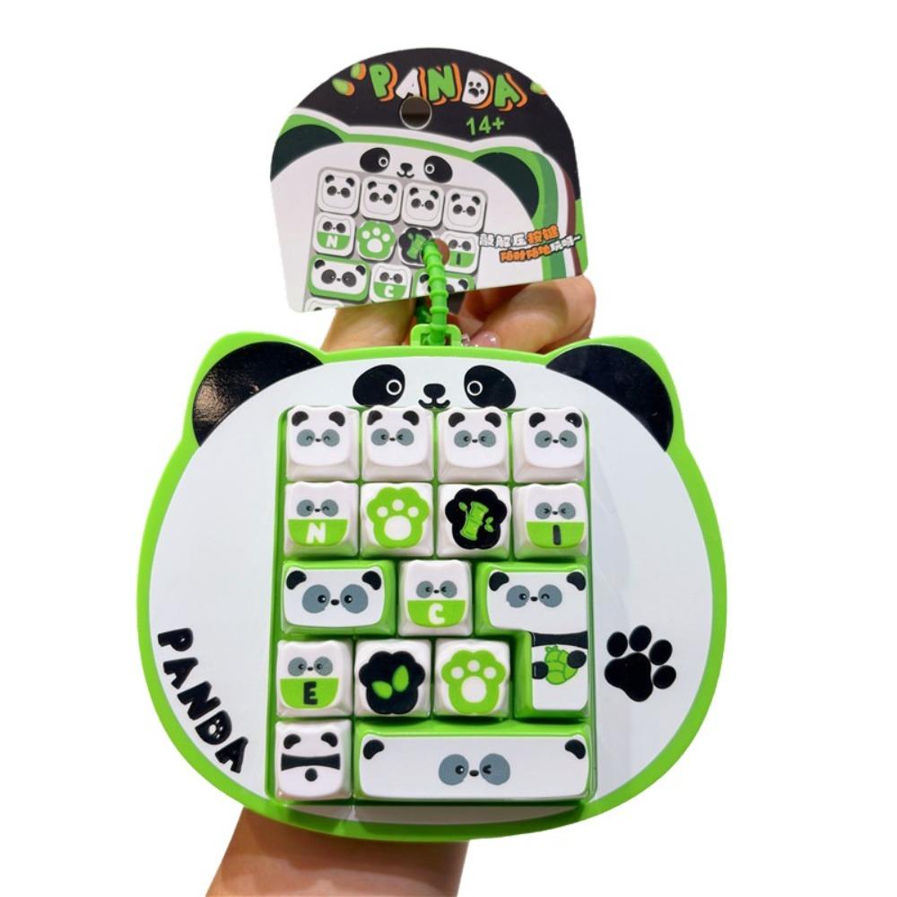 Panda Fingertip Button Keyring Cartoon Keyboard Clicker Keychain  Travel Use