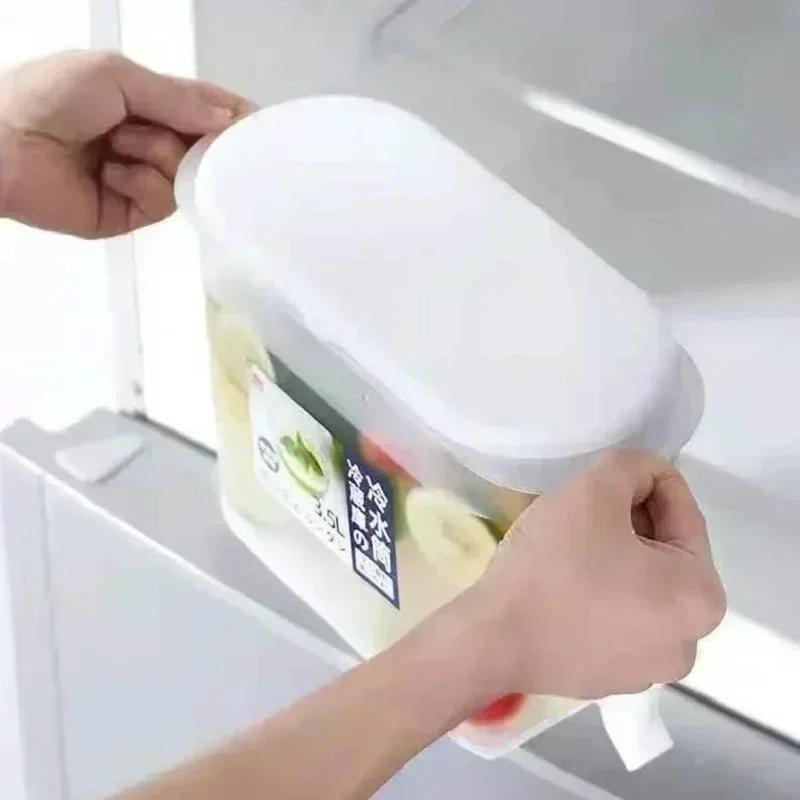 1/2pcs 3.5L Large Capacity Cold Water Jug Food Grade Cold Water Jug with Tap Ice Drink Dispenser Temperature Resistance