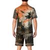 Men's Short Sleeve Button Down Pajama Set with Shorts Soft Casual Sleepwear Lounge Set S-XXXXL Comfortable Fit
