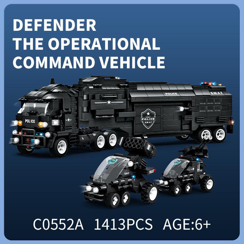 City Police Special Forces Military Model Building Blocks SWAT Team Helicopter Truck Armored Car Ship Weapon Construction Toys