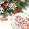 36pcs Classic Felt Snowflake Ornaments, Christmas Tree Decorations, Polyester 100., Festive Indoor Winter Wonderland Decor