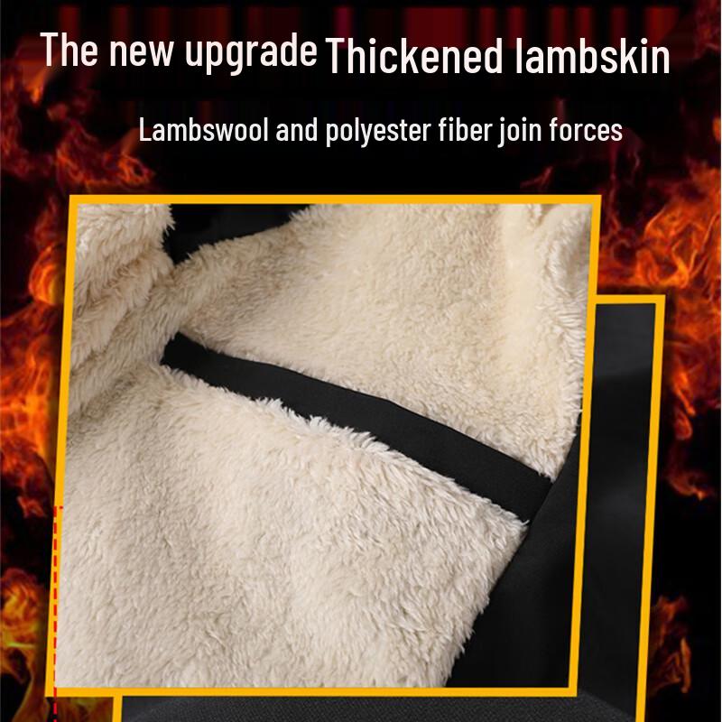 EASTERN CAMEL Herren Übergröße Kapuzen Sherpa gefütterte Winter Steppjacke