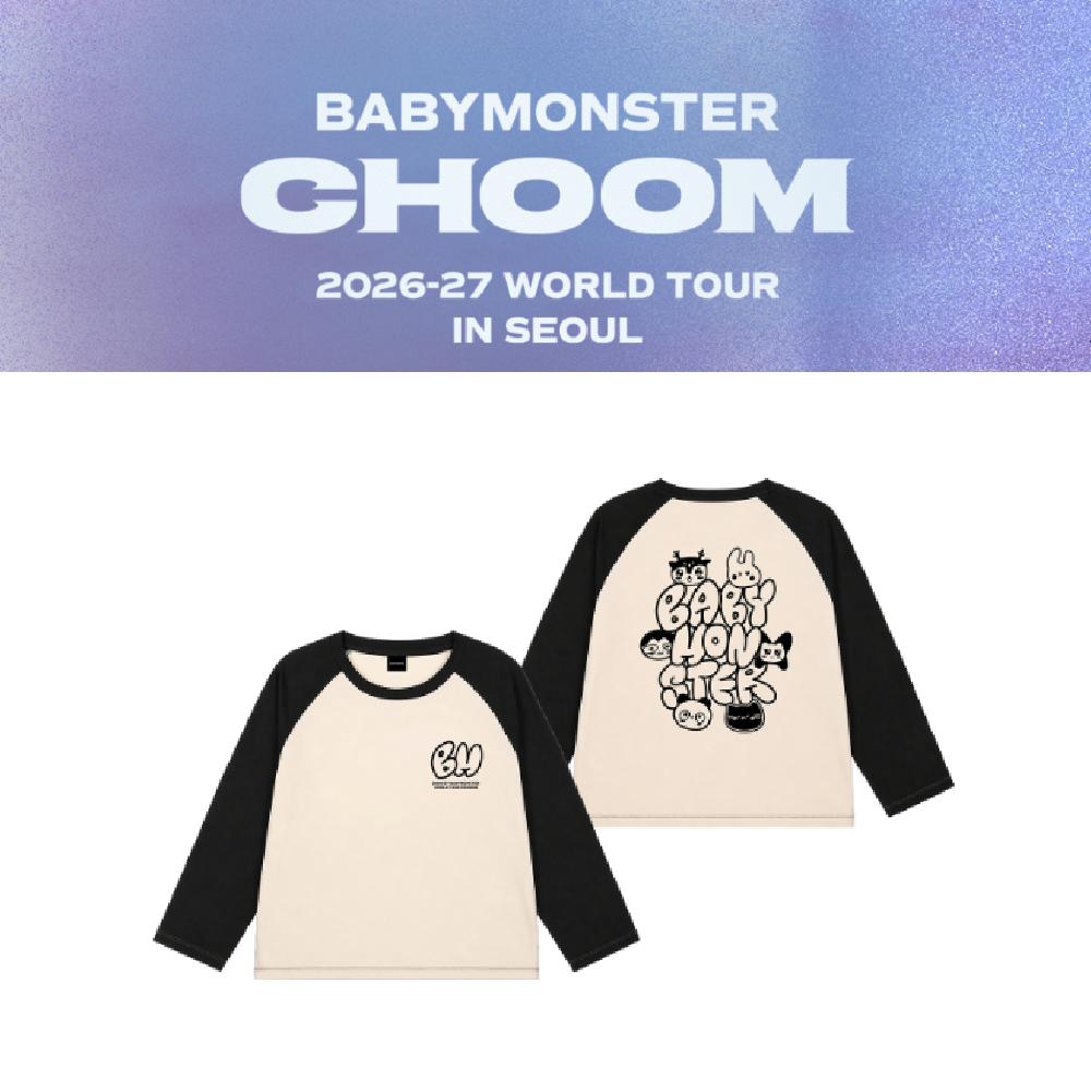 2026~27 BABYMONSTER World Tour CHOOM in SEOUL Raglan Long Sleeve T-shirt M size