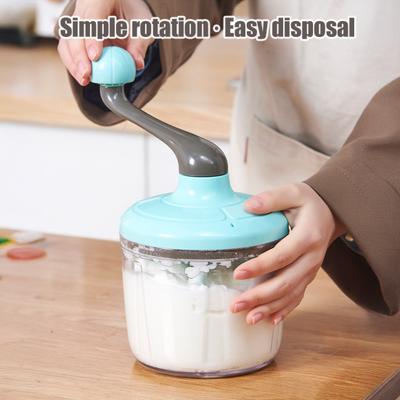 Frusta Manuale Sbattitore Rotante Semiautomatico per Panna Meringa Uova Strumento da Cucina Senza Sforzo per Cottura Mescolatura