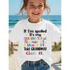 Europäische Größen Sommer Mode Mädchen Kurzarm T-Shirt "WENN ICH VERWÖHNT BIN, IST ES MEINER OMA IHRE SCHULD HAT ES GESEHEN, ES GEFIEL MIR, HAT ES OMA GESAGT, HABE ES BEKOMMEN" Buchstabendruck