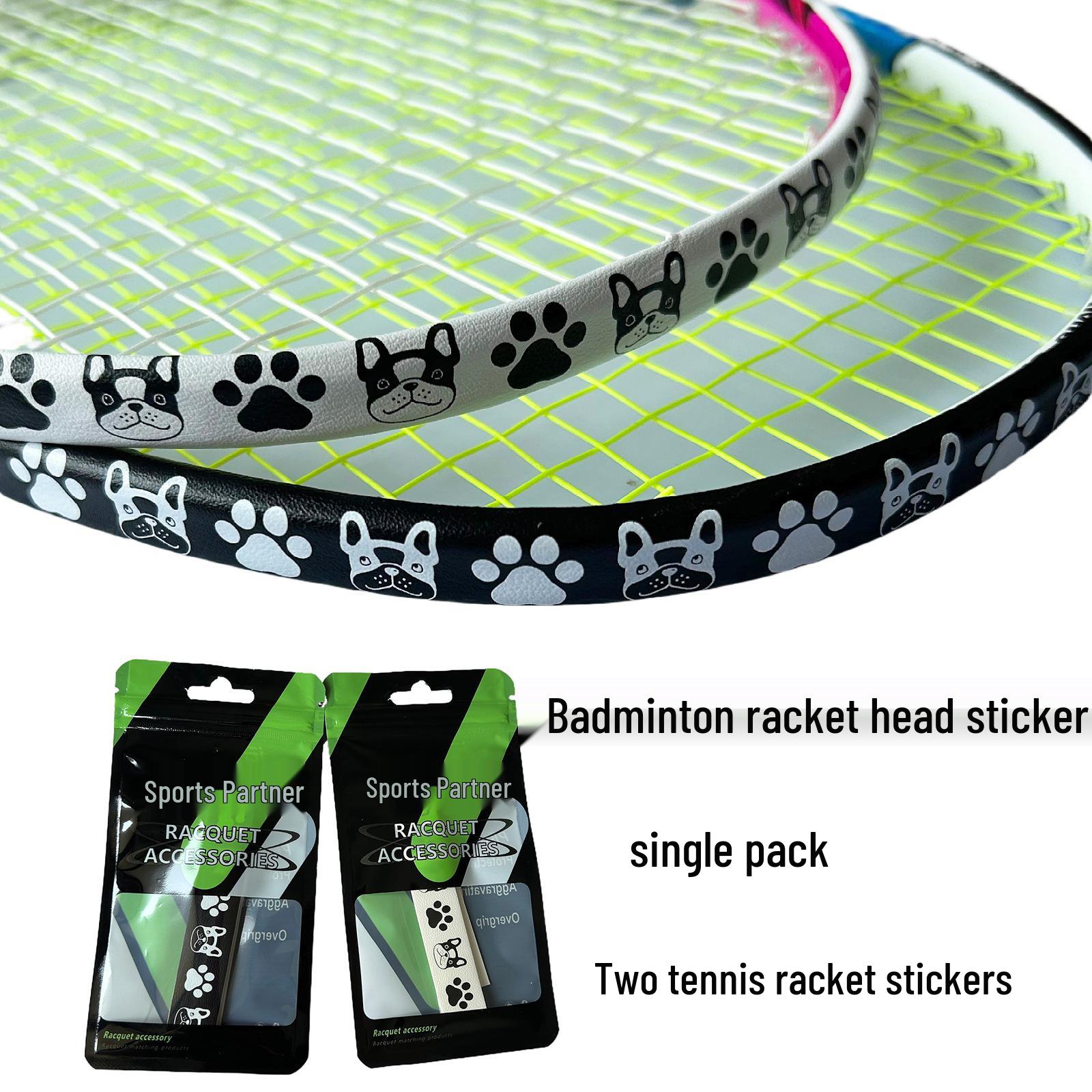 

Чорно-біла мультяшна захисна стрічка для головки бадмінтонної ракетки - Стікер для рами, стійкий до подряпин білий