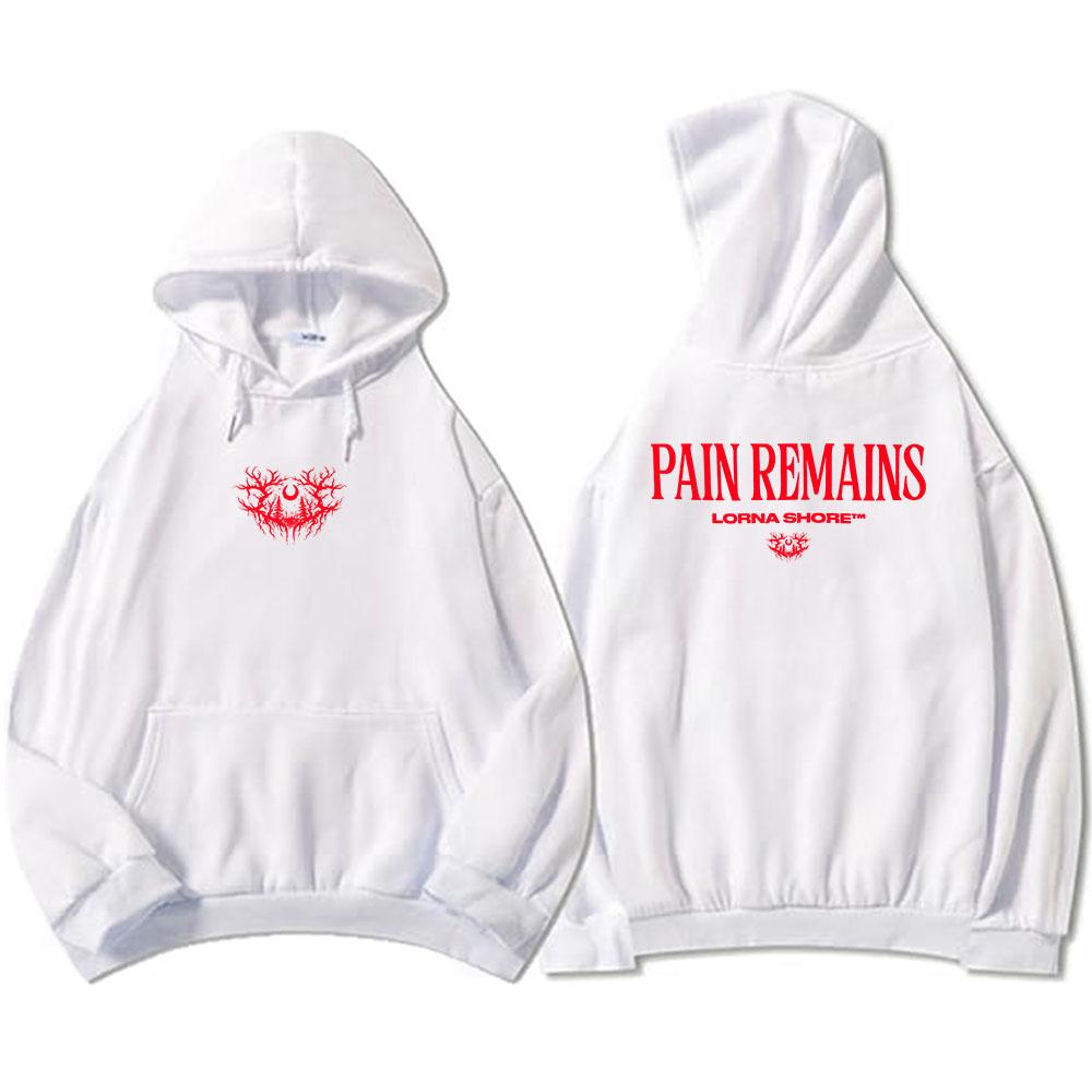 Moletom com Capuz de Manga Comprida de Lã Lorna Shore Masculino Casual Grunge Unissex Streetwear Tops Masculinos