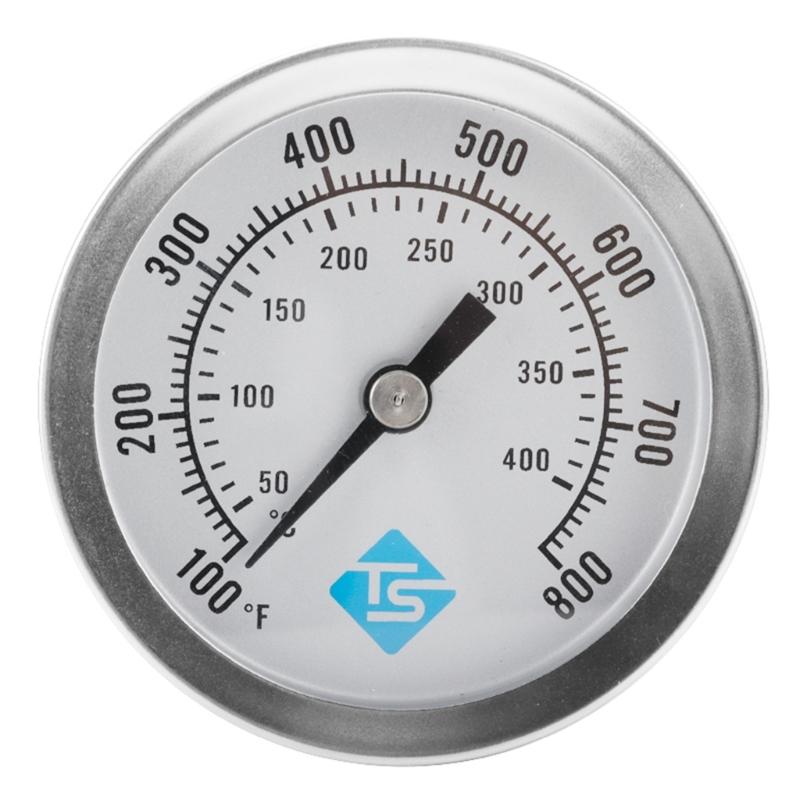 

Stainless Steel Thermometers 50-400℃/100-800℉ M8x1 Thread Mount 62mm Diameter Round Temperature Test Meter for Food Meat 1