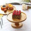 Glass Cover Wooden Cake Stand Vintage Dessert Stand Holder Tray High Foot Cake Plate  Dessert Table