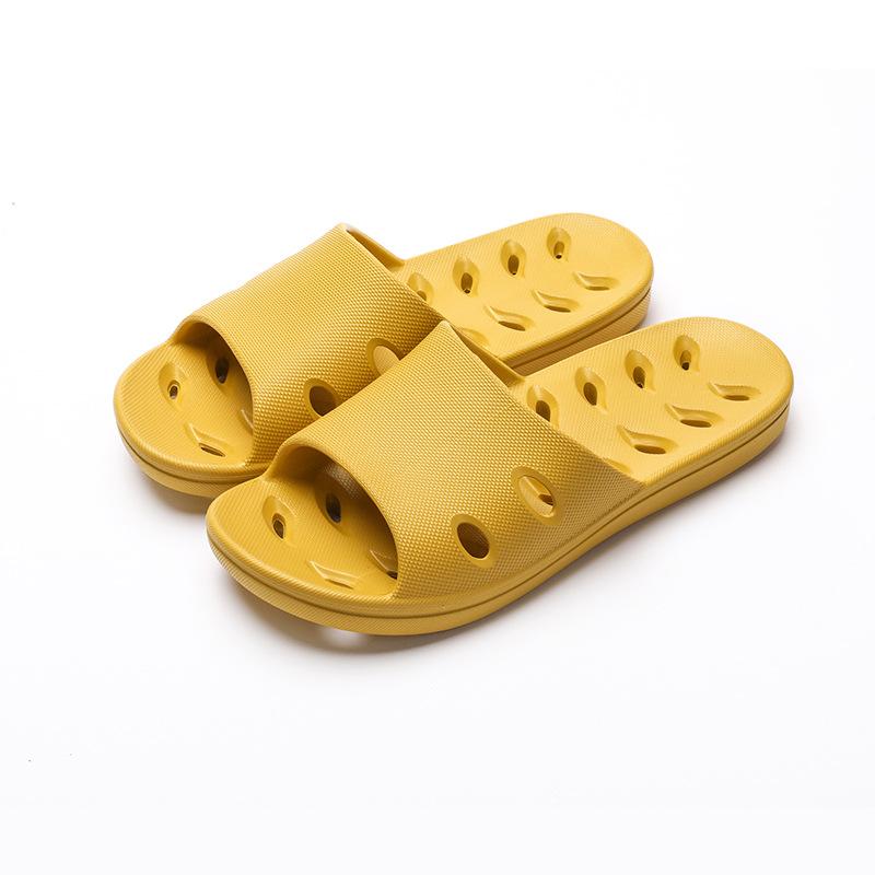 Summer Bathroom Slippers Women's Indoor Soft Bottom Massage Home Slippers Couple Bath Hollow Quick Drying Leaking Sandals