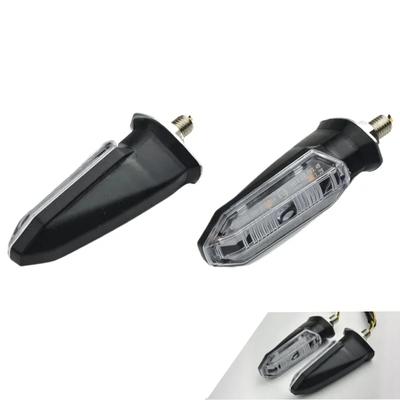 8mm Mini Motorcycle LED Turn Signal Lights Amber Flashing Light Blinker Turn Signal Lamp 12V Moto Indicator Lamp Accessories