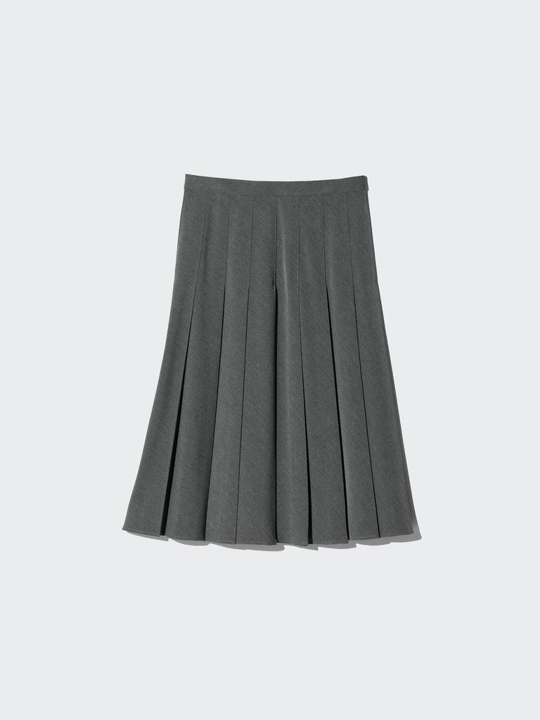 Uniqlo Wide Pleated Midi Skirt  Skirt Length 69 73 Cm  Long Length 