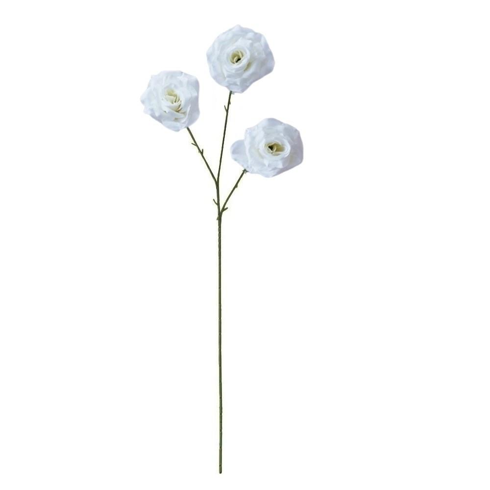 Fashion 3 Heads Simulated Rose Bouquet Silk Rose Soft Artificial Flowers Vintage Flower Bouquet Photography Props