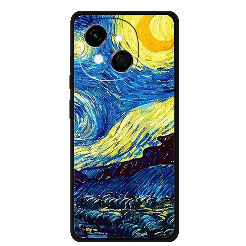 Black Silicone Case For Tecno Spark 40C Cases Wolf Luxury Protective Soft Back Cover For Tecno Pop 9 4G Case 6.67" Animal Fundas